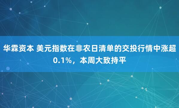 华霖资本 美元指数在非农日清单的交投行情中涨超0.1%，本周大致持平